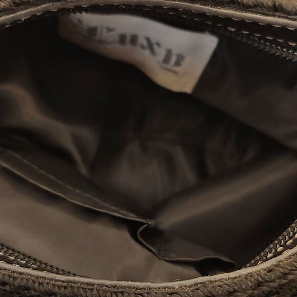 Luxy Black Crochet and Leather Shoulder Bag - Picture 7 of 9